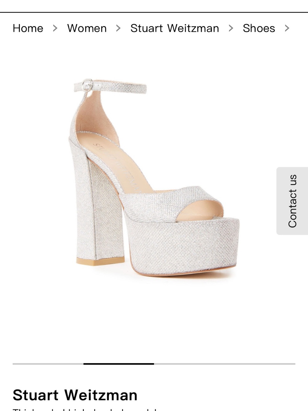 Stuart Weitzman Crystal Sky High Heel 8.5 NWT IN BOX